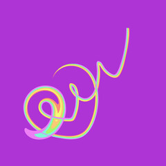Obraz premium Vector illustration, isolated iridescent element on a purple background, resembling a heart. Crosshair, rainbow, vector, heart, vintage.