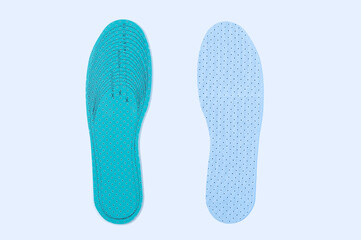 Shoe insoles  size chart. White background.