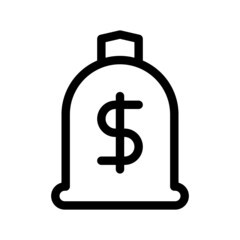 Money Bag Icon Vector Symbol Design Illustration