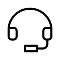 Headset Icon Vector Symbol Design Illustration