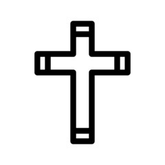Christian Cross Icon Vector Symbol Design Illustration
