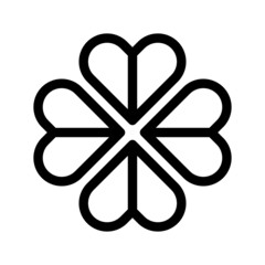 Clover Icon Vector Symbol Design Illustration