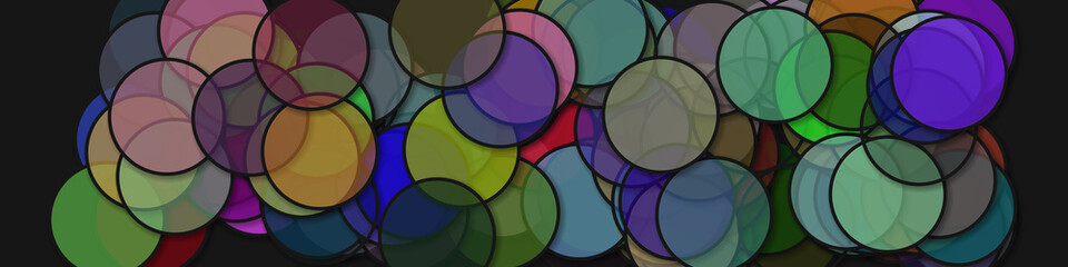 Obraz premium Circles with shadows generative art background art illustration