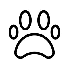 Paw Print Icon Vector Symbol Design Illustration