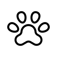 Paw Print Icon Vector Symbol Design Illustration