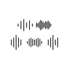 Sound Waves Icon Set Vector Symbol Design Illustration