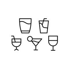 Drink Icon Set Vector Symbol Design Illustration