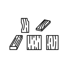 Wood Icon Set Vector Symbol Design Illustration