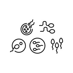 Sperm Icon Set Vector Symbol Design Illustration