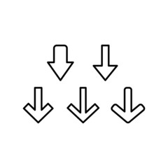 Arrow Icon Set Vector Symbol Design Illustration