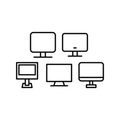 Pc Icon Set Vector Symbol Design Illustration