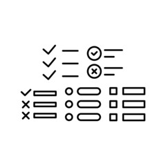 List Icon Set Vector Symbol Design Illustration