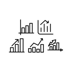 Fototapeta premium Chart Icon Set Vector Symbol Design Illustration