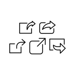Share Icon Set Vector Symbol Design Illustration