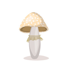 Mushroom icon isolated on white background. Cute fairy mushrooms. Template vector illustration for packaging, banner, card and other design. Food concept