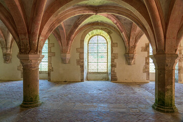 Fototapeta na wymiar F, Burgund, UNESCO Welterbe, Kloster Fontenay