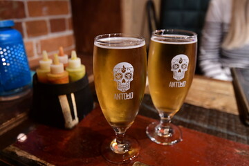 beer in a restaurant