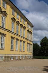 Fototapeta na wymiar Yellow frederiksberg castle in Copenhagen denmark