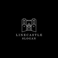 Naklejka premium Castle logo design icon template