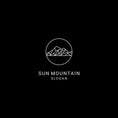Mountain logo design icon template