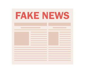 Fake News icon. Vector flat illustration 