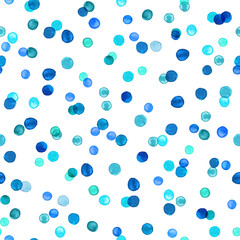 Seamless pattern with bright watercolor dots