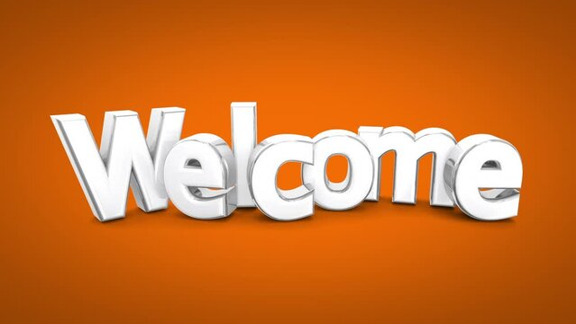 Welcome Word Greeting Join Participate New Member Employee 3d Animation