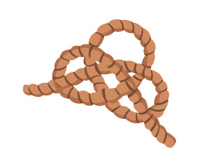 Nautical knot with rope. Vector illustration