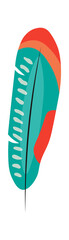Colorful Tribal Feather. Vector illustration