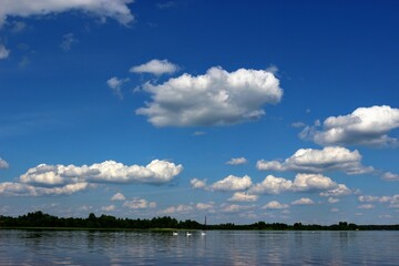 clouds over the river