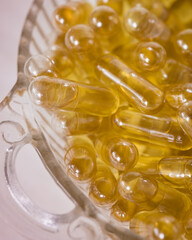 Cannabis extract rosin capsules made from marijuana dabs. Medical marijuana capsules.