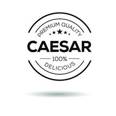 Obraz premium Creative (Caesar) logo, Caesar sticker, vector illustration.