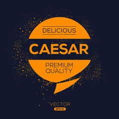 Creative (Caesar) logo, Caesar sticker, vector illustration.