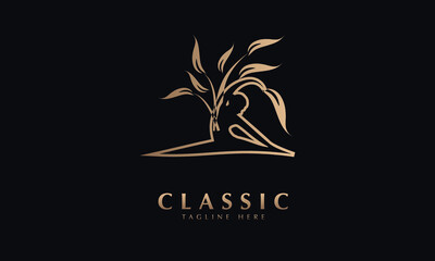 Fitness abstract icon silhouette vector monogram logo template