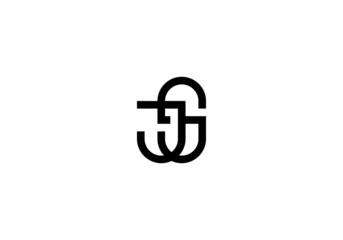 Letter JS logo design vector