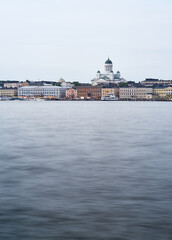 Obraz premium View over the Helsinki harbor from the Island Valkosaari