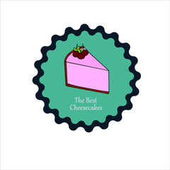 Cheesecake vector logo design template