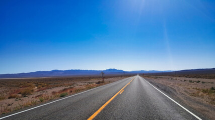 straight road in dessert prairies