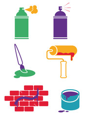 a set of accessories for painting street art on walls and show your artistic expression