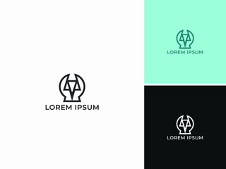 ILLUSTRATION ABSTRACT  SIMPLE BUSINESS LOGO DESIGN VECTOR