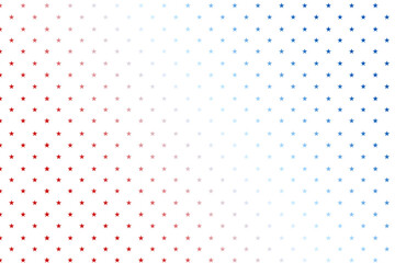 Abstract white background with gradient stars. Blue and red. Beautiful illustration with space for copy.