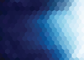 Hexagon blue white gradient background vector © drosostalitsa