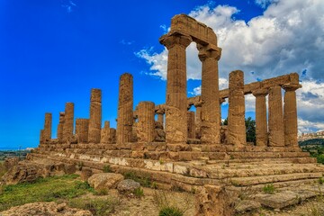 Fototapeta na wymiar Temple in Agrigento Sicily