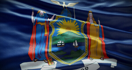 New York state flag background illustration, USA symbol backdrop