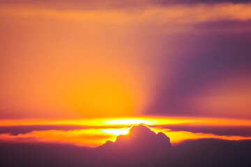 sunset in the mountains