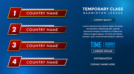 Television broadcast media title banner template.