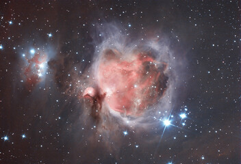 Fototapeta na wymiar M42 Orion Nebula via Newton 130 650