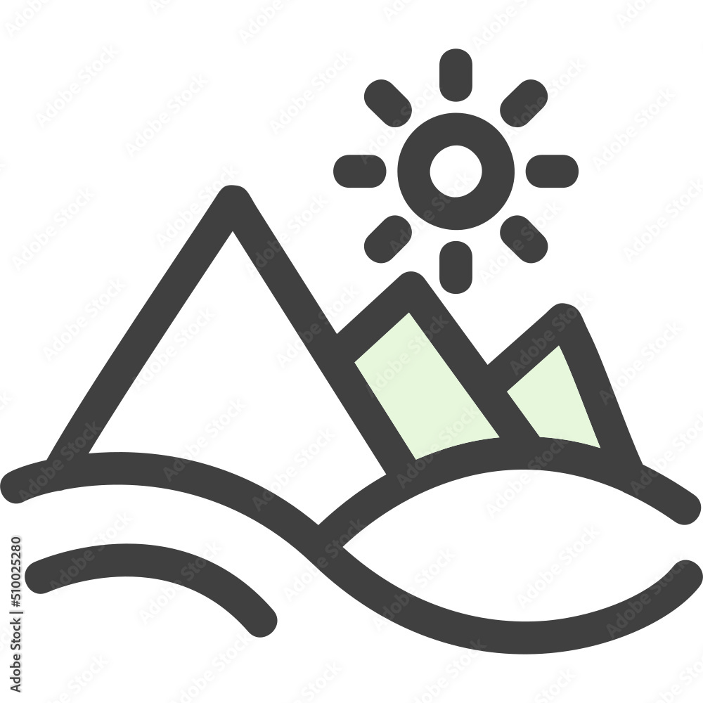 Poster pyramid landscape icon