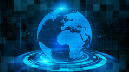 Cyber digital business, futuristic technology or communication on the dark side.