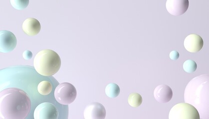 3D pink background abstract texture with bubble party.
